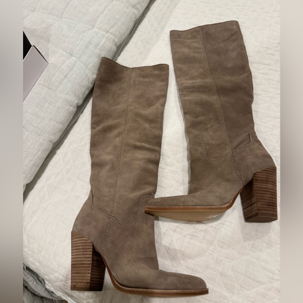 Dolce Vita Taupe Heeled Boots